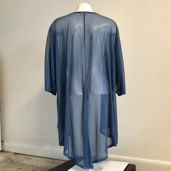 LULAROE Navy Sheer Solid Lindsay Kimono Cardigan - Picture 7 of 12